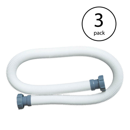 Intex 1.5 Inch Diameter Water Accessory Pool Pump Replacement Hose 59" (3 Pack)