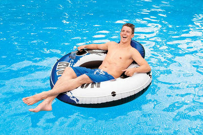 Intex River Run 1 Person Inflatable Floating Tube Lake/Pool/Ocean Raft (7 Pack)