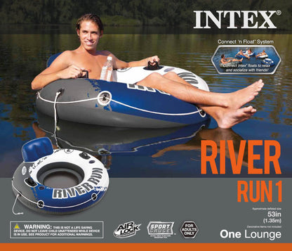 Intex River Run 1 Person Inflatable Floating Tube Lake/Pool/Ocean Raft (7 Pack)