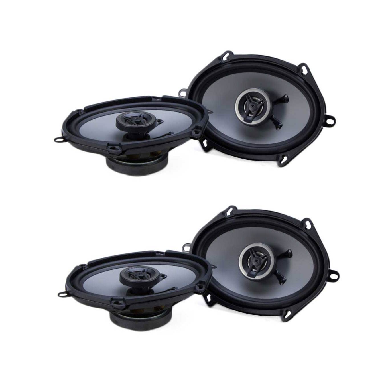 Crunch 250W Full Range 2 Way Coaxial Car Audio 5x7 by 6x8" Speaker Pair, 2 Pack