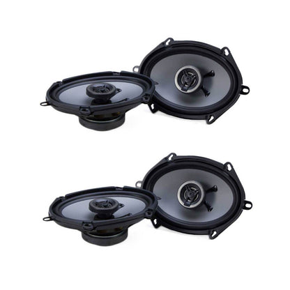 Crunch 250W Full Range 2 Way Coaxial Car Audio 5x7 by 6x8" Speaker Pair, 2 Pack