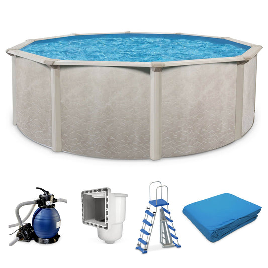 Aquarian Phoenix 18ft x 52in Above Ground Pool w/ Filter, Ladder, Liner, Skimmer
