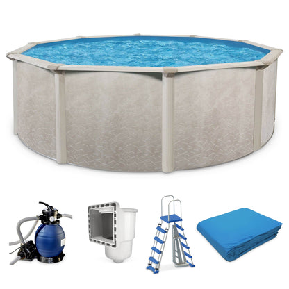 Aquarian Phoenix 18ft x 52in Above Ground Pool w/ Filter, Ladder, Liner, Skimmer