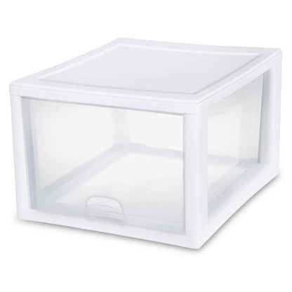 Sterilite 27 Qt (4 Pk) & 16 Qt (6 Pk) Stackable Plastic Storage Drawer Container