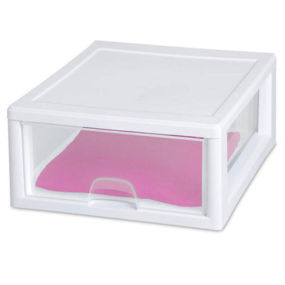 Sterilite 27 Qt (4 Pk) & 16 Qt (6 Pk) Stackable Plastic Storage Drawer Container