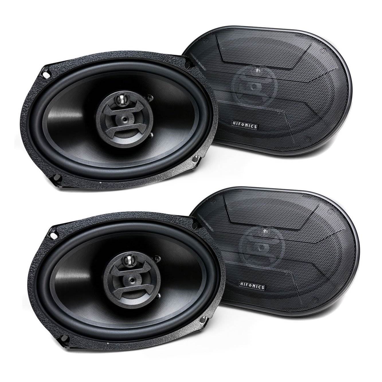 Hifonics Zeus 800 Watt 6 x 9 Inch 3 Way Car Audio Coaxial Speakers, 2 Pairs