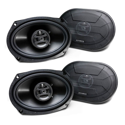 Hifonics Zeus 800 Watt 6 x 9 Inch 3 Way Car Audio Coaxial Speakers, 2 Pairs