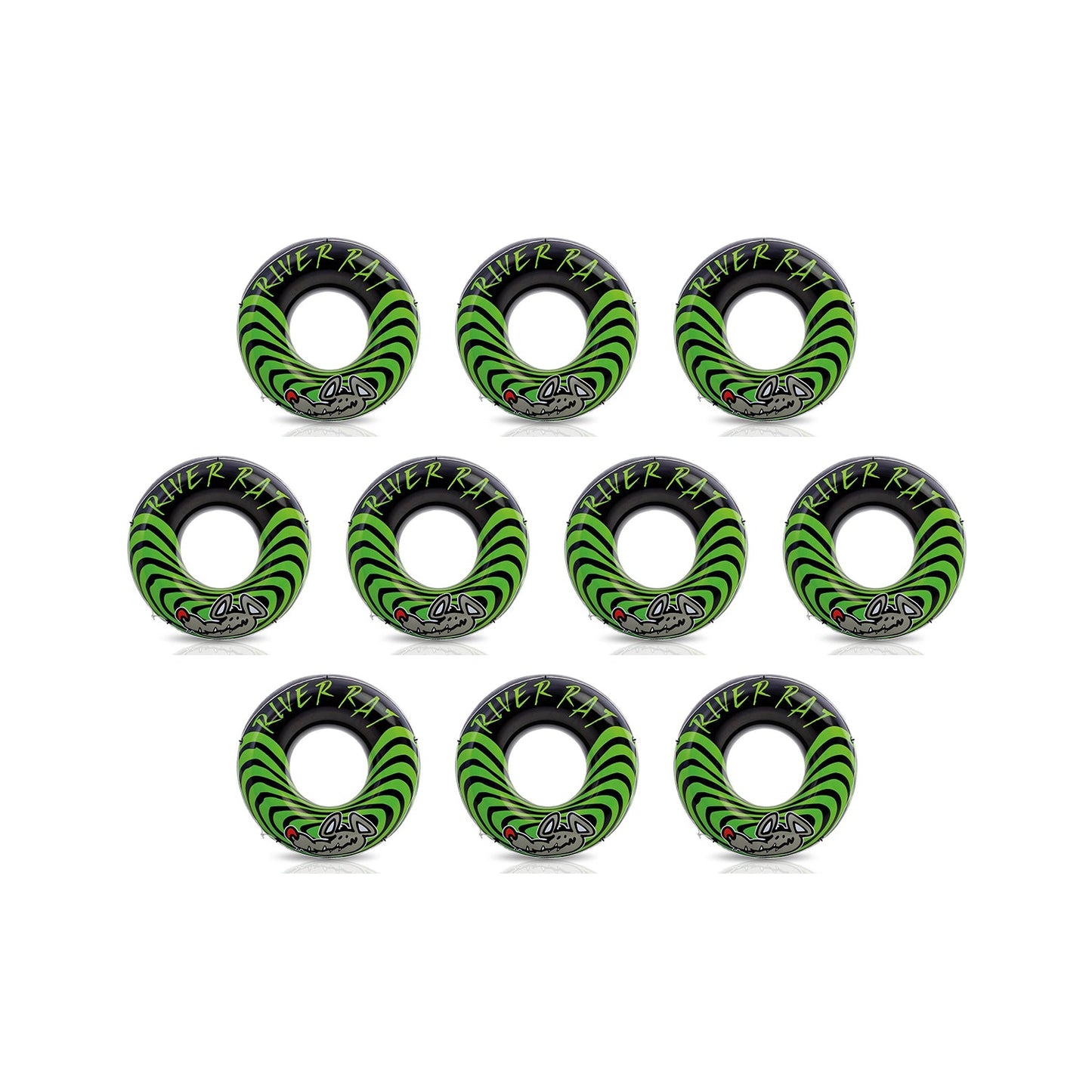 Intex River Rat 48-Inch Inflatable Tube Raft For Lake, Pool, or River (10 Pack)