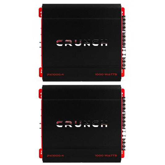 Crunch 4 Channel 1000 Watt Amp A/B Class Car Stereo Amplifier (2 Pack)