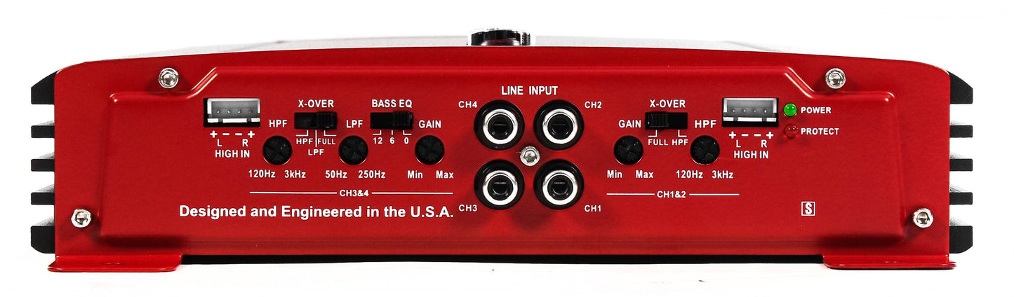 Crunch 4 Channel 1000 Watt Amp A/B Class Car Stereo Amplifier (2 Pack)