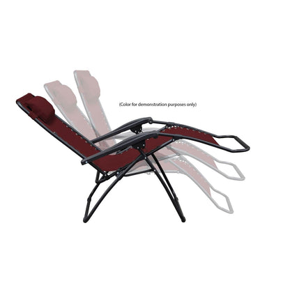 Caravan Canopy Infinity Zero Gravity Steel Frame Patio Deck Chair (2 Pack)