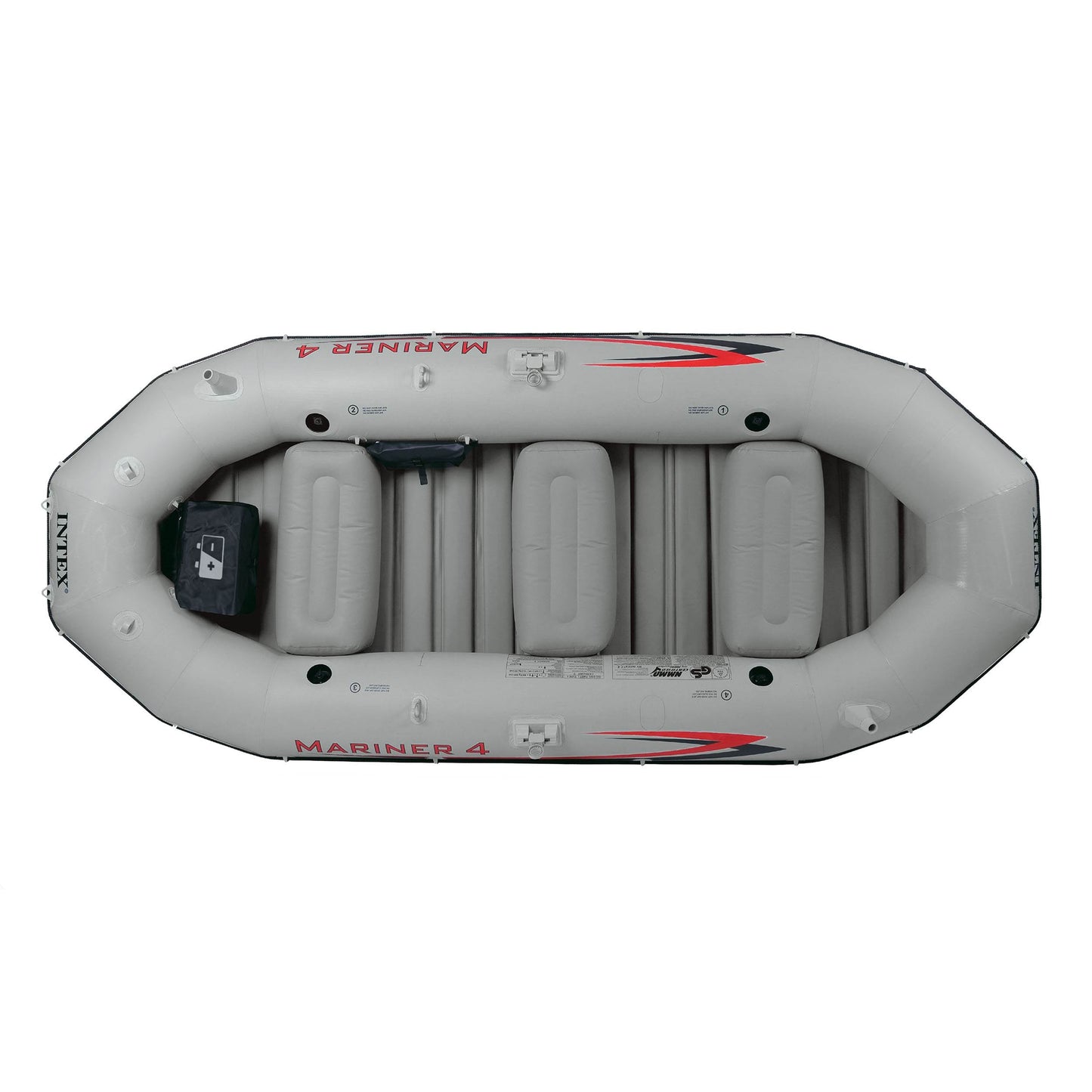 Intex Mariner 4-Person Inflatable River Lake Dinghy Boat and Oars Set (2 Pack)