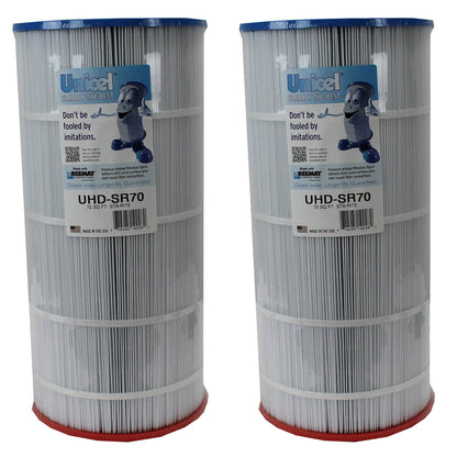 Unicel UHD-SR70 72 Sq Ft 4 Oz Media Pool Filter Cartridge, 195 Pleats (2 Pack)