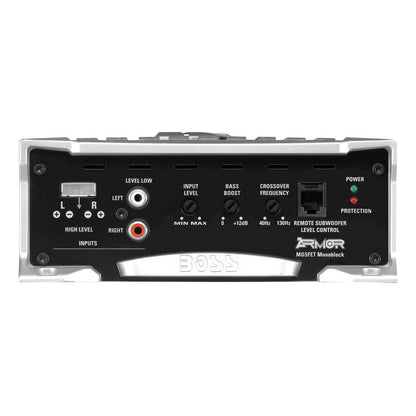 Boss Armor 2000W Monoblock A/B Amplifier Car Audio Amp + Bass Remote (2 Pack)