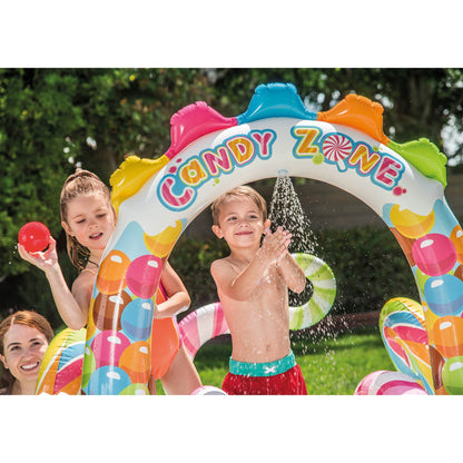 Intex 9 x 6 Foot Inflatable Candy Zone Play Center Pool with Waterslide (2 Pack)