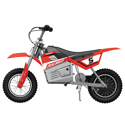 Razor Dirt Rocket Kid Electric Motorcycle Dirt Bike, 1 Black MX400 & 1Red MX350