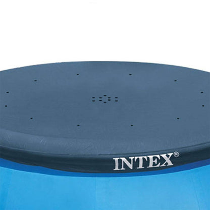Intex 10' Easy Set Above Ground Swimming Pool Vinyl Round Cover Tarp + 8' Cover