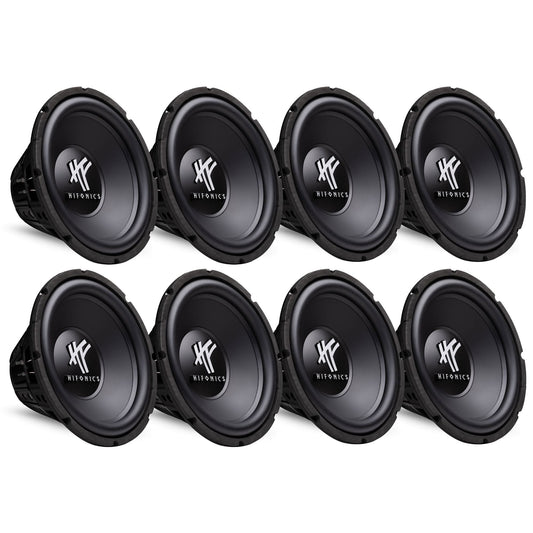 HIFONICS 12" 800 Watt 4 Ohm DVC Car Audio Subwoofer Power Bass Sub (8 Pack)