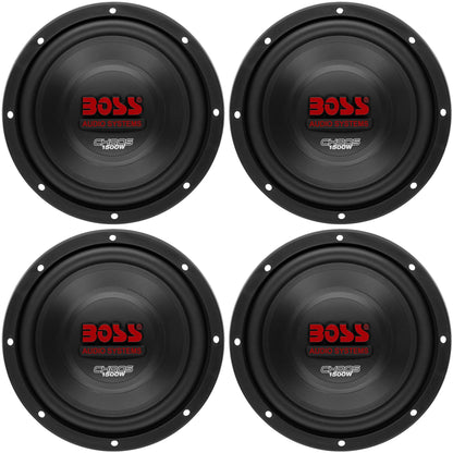 Boss 10" 1500W Car Subwoofer Audio DVC Power Sub Woofer 4 Ohm Stereo (4 Pack)