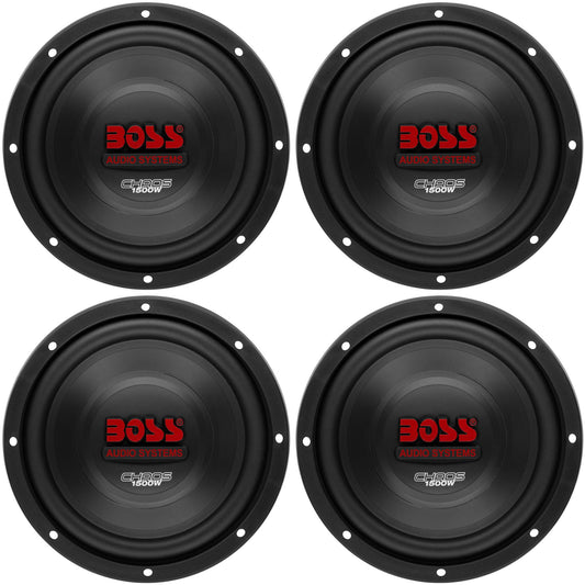 Boss 10" 1500W Car Subwoofer Audio DVC Power Sub Woofer 4 Ohm Stereo (4 Pack)
