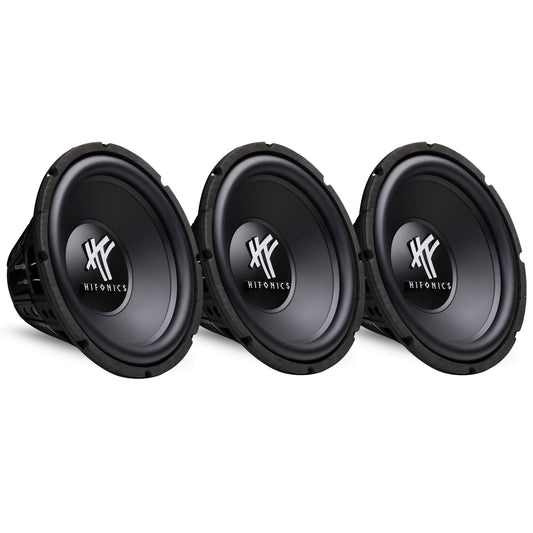 Hifonics 12" 800 Watt 4 Ohm DVC Car Audio Subwoofer Power Bass Sub (3 Pack)