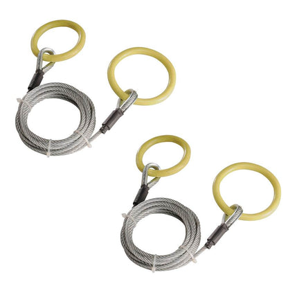 Timber Tuff ATV and UTV Heavy Duty Log Lumber Choker Cable w/ Tow Rings (2 Pack)