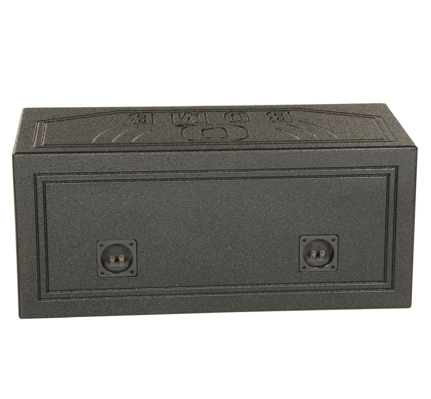 Q-POWER 15V Dual 15" Vented Port Subwoofer Sub Box w/ Bedliner Spray (2 Pack)