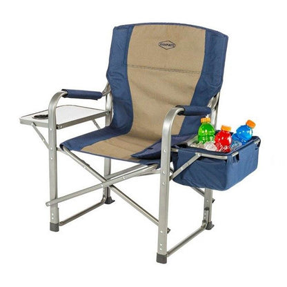 Kamp-Rite Folding Camping Director's Chairs with Side Tables and Built In Cooler