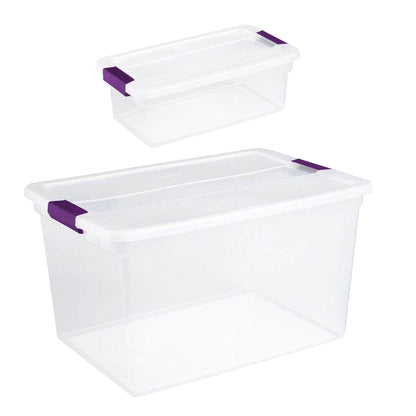 Sterilite 66 Quart Storage Totes, 6 Pack, and 6 Quart Storage Totes, 12 Pack