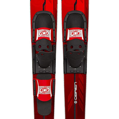 O'Brien Reactor Adult Water Skis with Adjustable Straps, 67 Inches, Red & Black