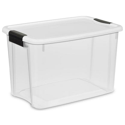 Sterilite 30 Qt 6-Pack & 18 Qt 6-Pack Clear Plastic Stackable Storage Bin w/ Lid