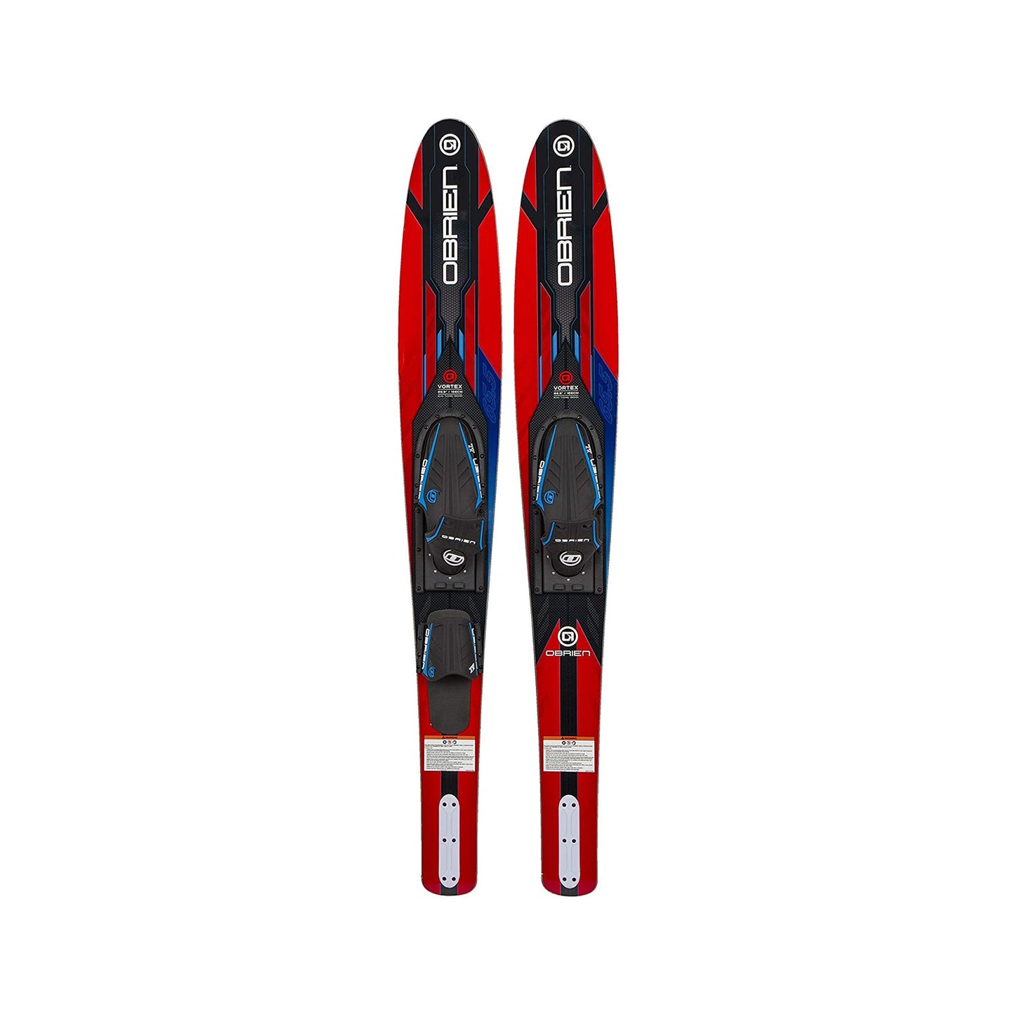 O'Brien Vortex Combo 65.5 In Adult Widebody Water Skis, Men's US 4.5 to 13, Red