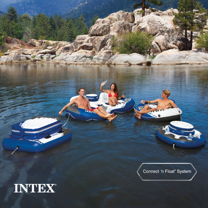 Intex Inflatable Mega Chill II 72 Can Cooler Float and Inflatable Tube (2 Pack)