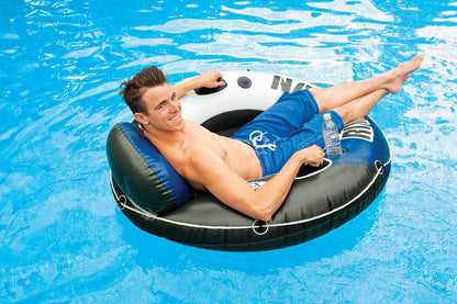 Intex Inflatable Mega Chill II 72 Can Cooler Float and Inflatable Tube (2 Pack)