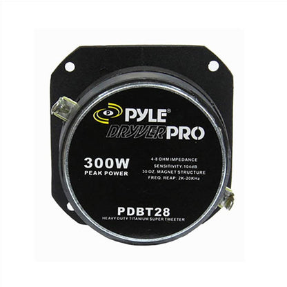 Pyle Pro Dryver 1 Inch 300 Watt Heavy Duty Titanium Super Car Tweeter (8 Pack)