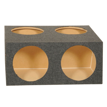Q Power 4 Hole 12" Sealed Divided Subwoofer Box & 12" 1800W Subwoofer (4 Pack)