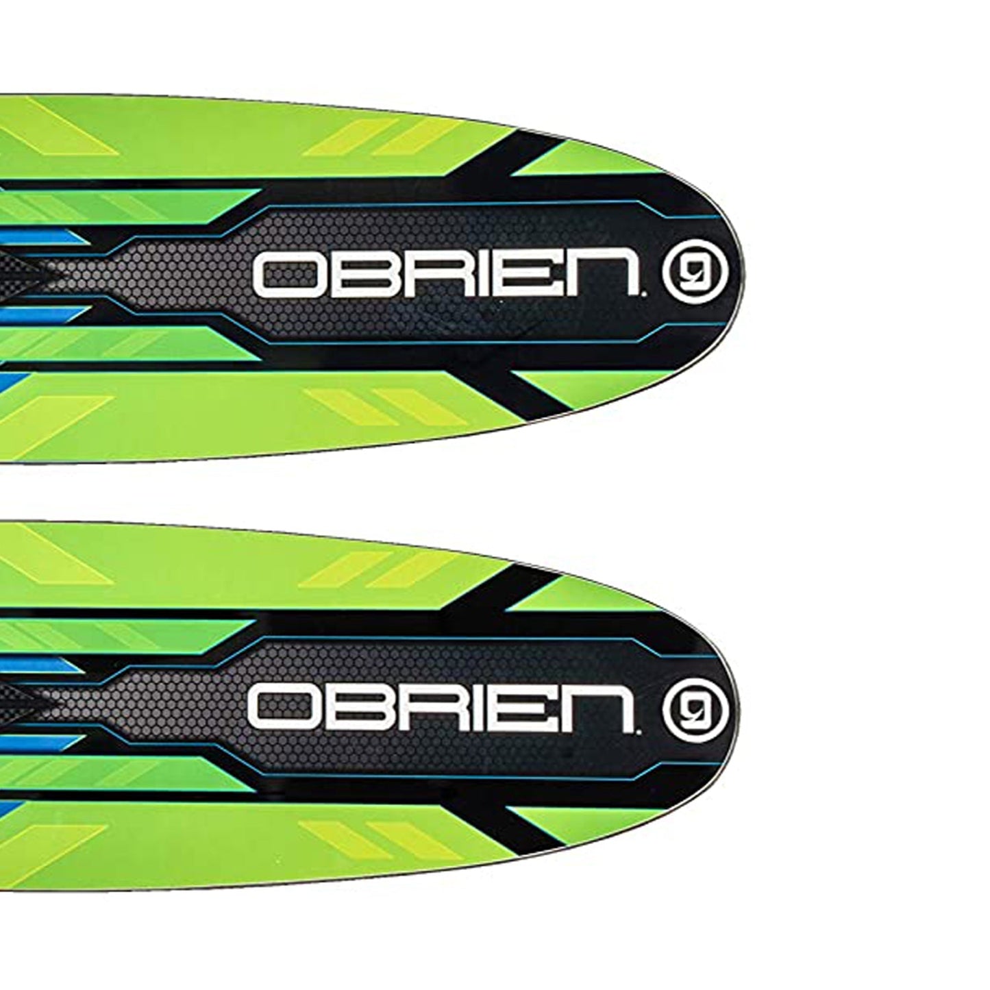 O'Brien 54 In Jr. Vortex Combo Water Skis for Shoe Size Kids 2 to Mens 7, Green