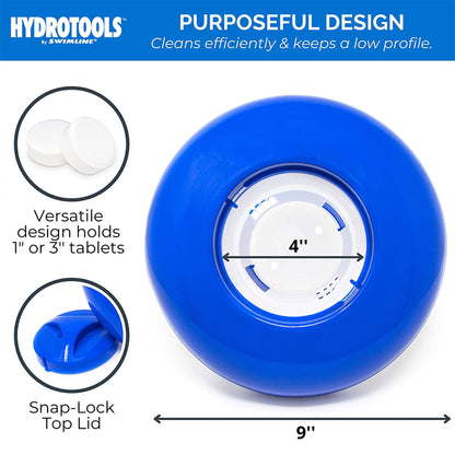Intex 8' Round Cover for Above Ground Pools with 7" Floating Chlorine Dispenser