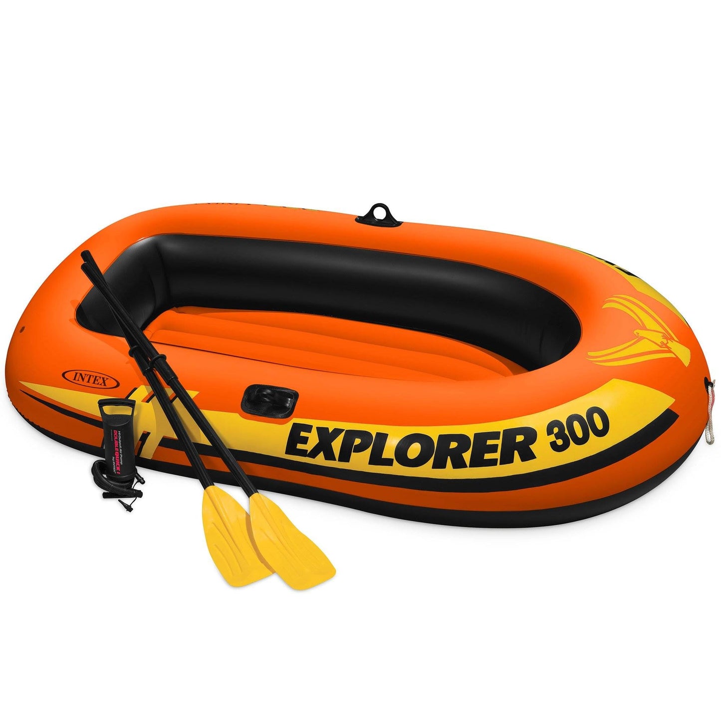 Intex Explorer 300 Inflatable Fishing 3 Person Raft Boat w/ Pump & Oars (6 Pack)