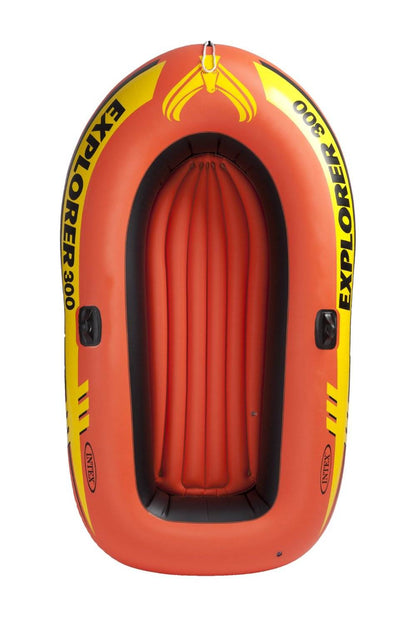 Intex Explorer 300 Inflatable Fishing 3 Person Raft Boat w/ Pump & Oars (6 Pack)
