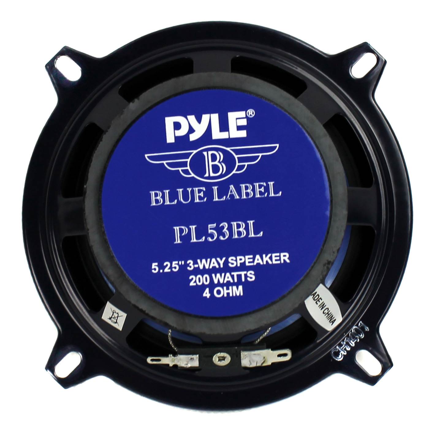 Pyle PL53BL 5.25" 200W 3-Way Car Audio Triaxial Speakers Stereo, Blue (16 Pack)
