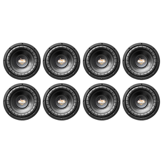 LANZAR MAX PRO 8" 800 WATT Power Car Audio Subwoofer Sub Woofer SVC (8 Pack)
