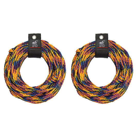 AIRHEAD AHTR-60 60 Ft. Length 2375 Pound Strength 2 Rider Tube Tow Rope (2 Pack)