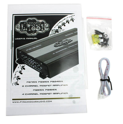 Pyramid 1000W 2 Channel Car Audio Amplifier Power Amp MOSFET 2 Ohm (2 Pack)