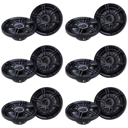 Crunch CS-653 300 Watts 6.5-Inch 3-Way 4 Ohms Steel Basket CS Speakers (12 Pack)