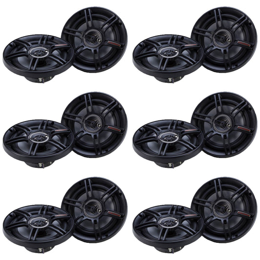 Crunch CS-653 300 Watts 6.5-Inch 3-Way 4 Ohms Steel Basket CS Speakers (12 Pack)