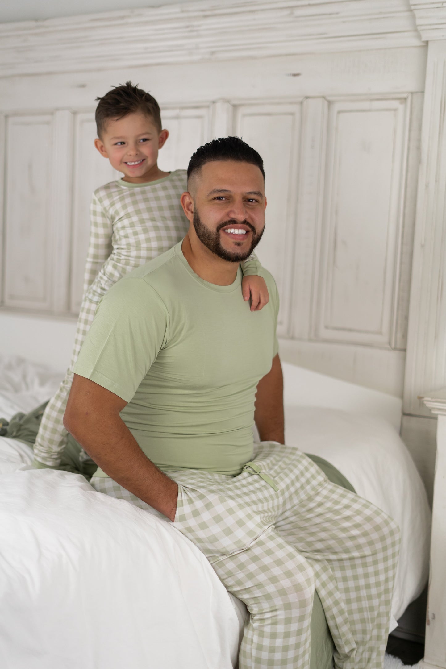 SAGE GINGHAM MEN'S DREAM SET