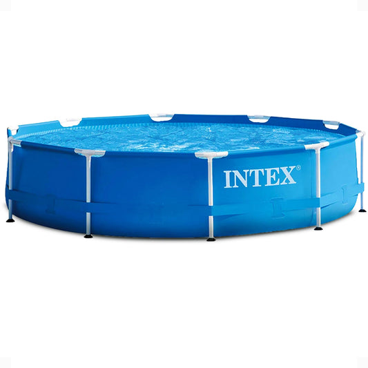 Intex 10 Foot x 30 Inch Above Ground Round Swimming Pool, (Pump Not Included)