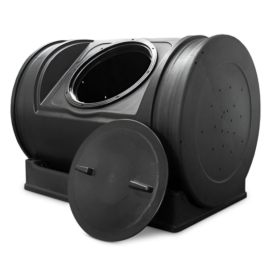 Good Ideas Compost Wizard Jr Outdoor Garden Compost Bin Container, Black