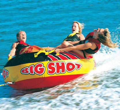 Airhead Big Shot Quadruple Rider Boat Lake Water Towable Open Top Tube (2 Pack)